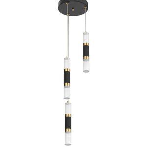Modern Black & Gold 3 Light Pendant